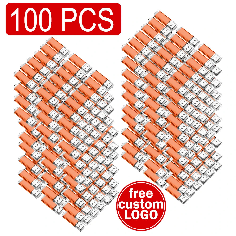 100pcs Free custom Logo metal USB Flash Drive 128GB 64GB 32GB 8GB 4GB memory Flash USB Stick pen drive 128mb 512mb PenDrive 2.0