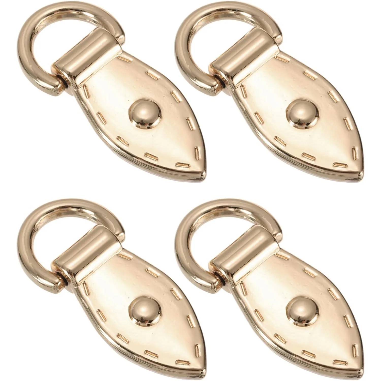 Metal Leaf Shape Bag Strap D Ring Buckle Rivet Decor Handbag Side Connector Clasp DIY Purse Bag Hardware Replacement Accessories
