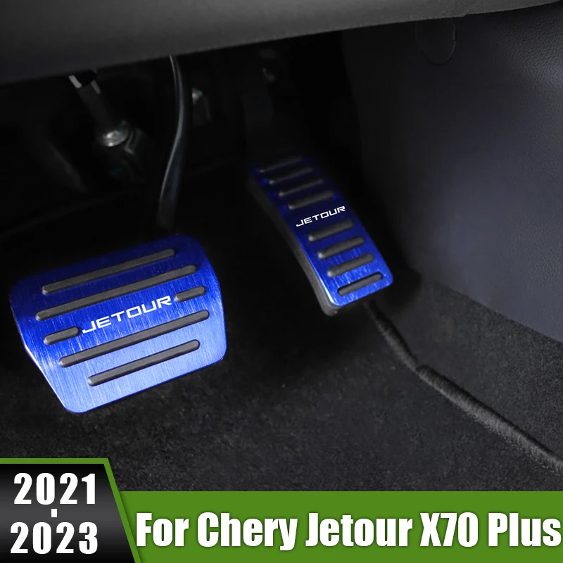 

For Chery Jetour X70 Plus 2021 2022 2023 Aluminium Car Fuel Accelerator Brake Clucth Pedal Cover Non Slip Pads Case Accessories