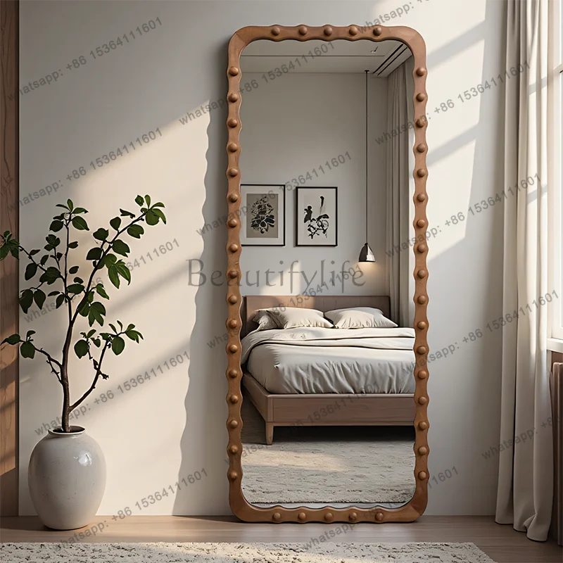 French retro full-body mirror wall-mounted American vertical medieval clothing store fitting mirror