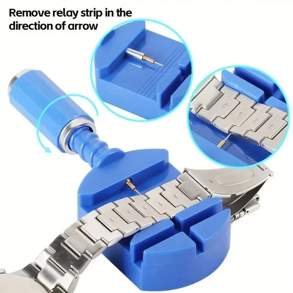 

147Pcs/Set Non-slip Watch Repair Tool Set Durable Household Watch Strap Band Link Pin Plier with Opener Remover Tweezers Precise