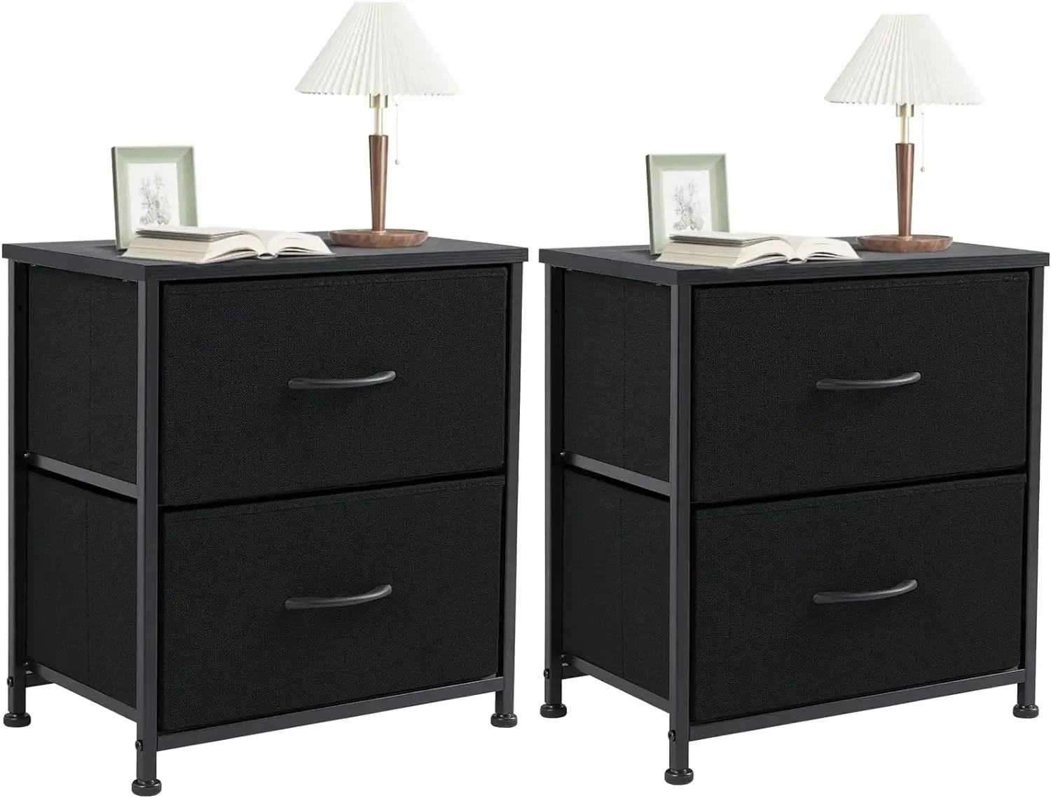 Nightstands Set of 2,End Table Side  for Bedroom, Bedside ,Small Dresser with 2 Drawers, Night Stands  Fa