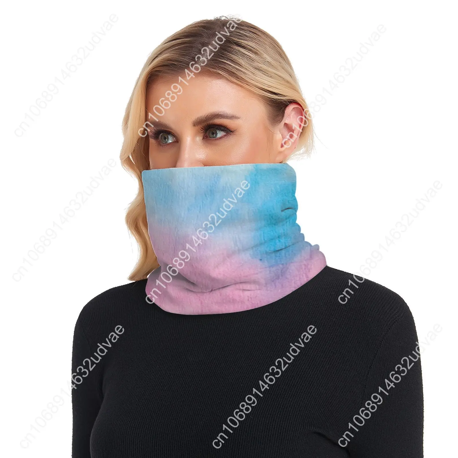 Winter Scarf Knitted Ring Neck Wraps Gradient Design Women Bandana Warm Solid Collar Unisex Men Face Scarves Infinite Cashmere