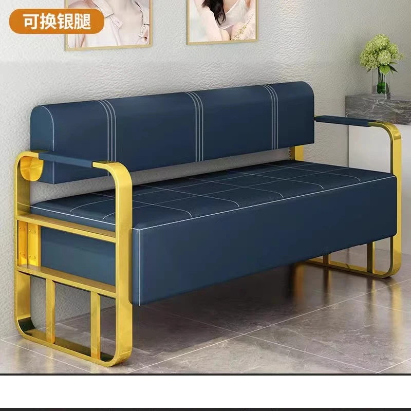 Internet celebrity barber shop sofa waiting chair hair salon hair and nail salon rest area light luxury