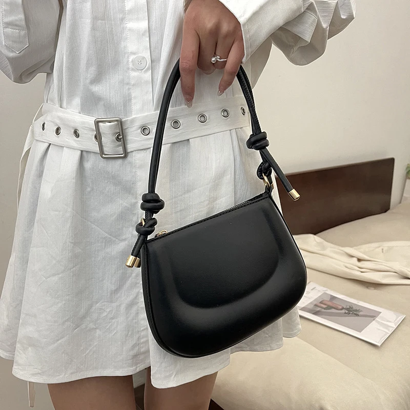 Women Vintage Solid Handbags Fashionable New Casual Versatile One Shoulder Bags Ladies Daily Commuting Minimalism Underarm Bag