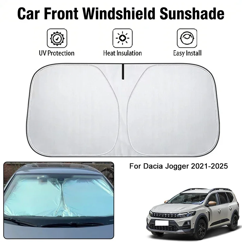 

Foldable Car Windshield Sun Shade UV Block Heat Insulation For Dacia Jogger 2021-2025 Interior Protection Accessories
