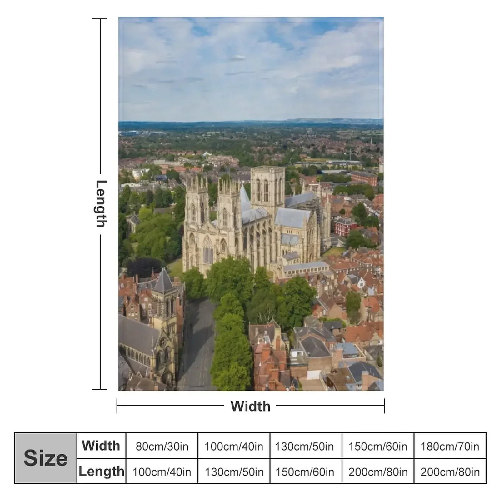 York Minster Cathedral England North Yorkshire in Summer Throw Blanket Sofa Quilt Summer Beddings Blankets