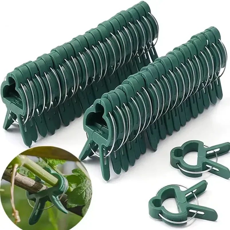 25Pcs Plant Fixed Clips Reusable Garden Greenhouse Bracket for Fixed Plants Vine Flower Seedling Stem Suppor t Garden Supplies