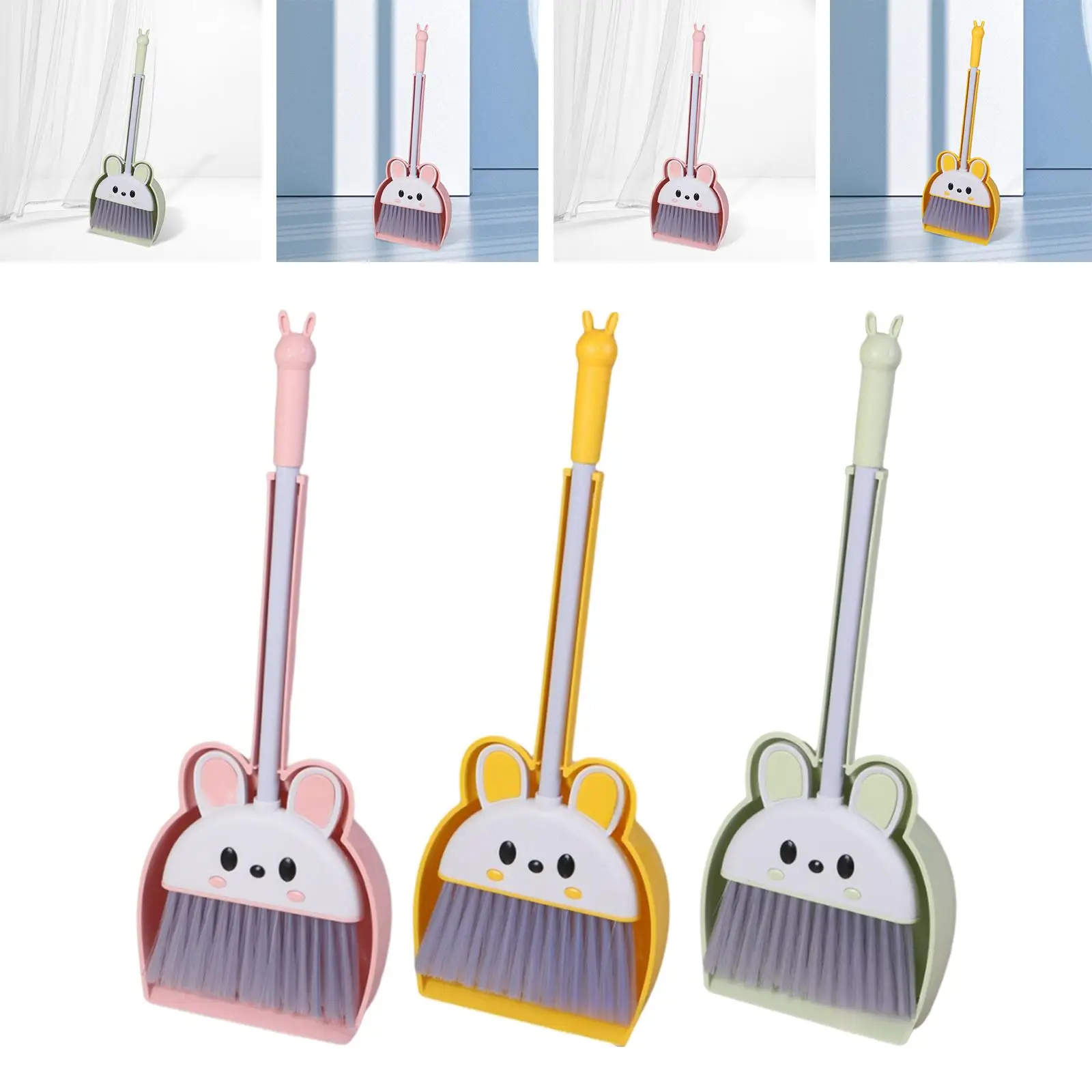 Mini Broom with Dustpan for Kids Pretend Play for Preschool Boys Girls