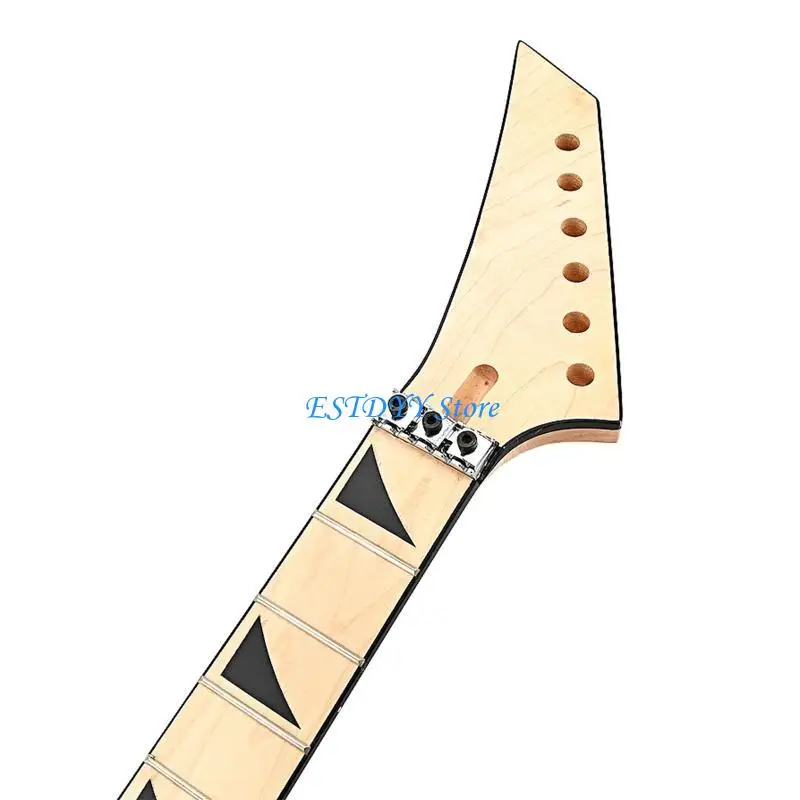 G6DE Unfinished Electric Guitar Neck Maples Body 24 Fret Guitar Neck Replacement Guitar DIY Maples Fingerboard Neck