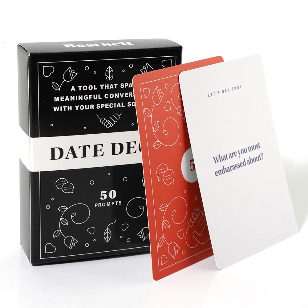 50 Cards Date Deck Card Game by BestSelf Exciting Engaging  Conversation Prompts Perfect for Unlocking Connection Companionship