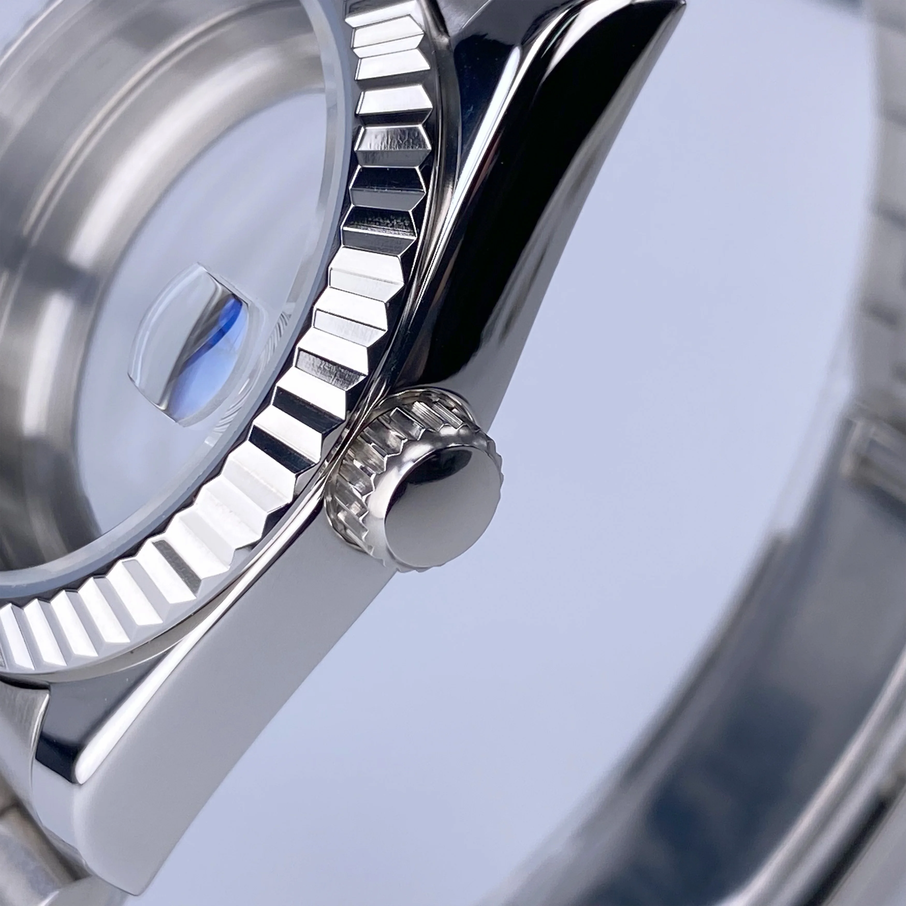 Корпус часов NH35, корпус 36 мм, водонепроницаемое сапфировое стекло, нержавеющая сталь, подходит для механизма NH35, NH36, аксессуары для циферблата 28,5 мм, корпус часов