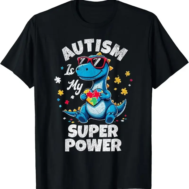 Autism Is My Superpower Awareness Funny Boys Kids T Shirt
