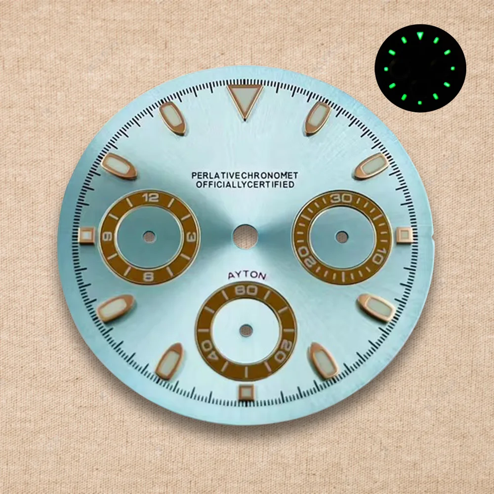 New S Logo Dial 29.5mm VK63 Dial DTN Panda Dial Suitable For VK63