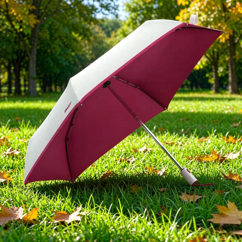 Automatic Folding Umbrella UV Protection Color Coating Lightweight Stylish Sun Parasol for Women Travel Daily Use 접이식 양산