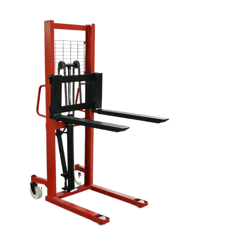 YJQ manual hydraulic stacker truck electric handling lift forklift manual lift truck