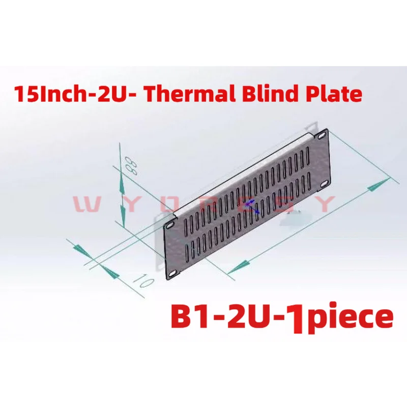 Brush Heat Dissipation Blank Panel For (15Inch 1U/2U Rack) Dense soft bristle strips reserve cable passages while blocking fine