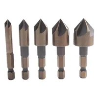 5PCS 5-Flute Chamfering Drill HSS Countersink Drill Bit Set 82 Degree Precision Grinding Hex Shank Drill Bit For Metal Wood