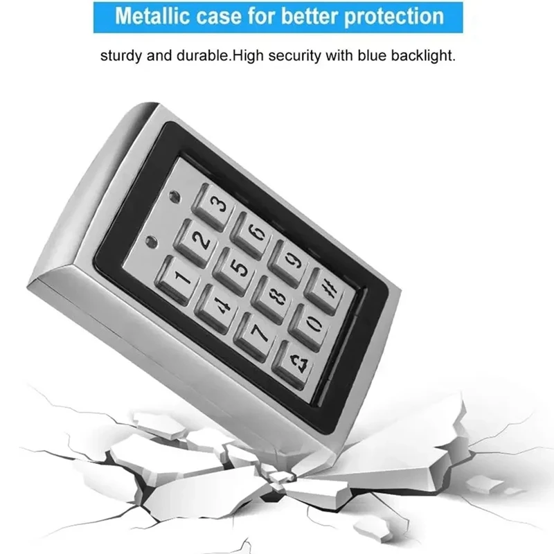 Metall Tastatur Reader LED Hintergrundbeleuchtung RFID Für Access Control System Proximity Card Standalone Benutzer Türschloss Eintrag