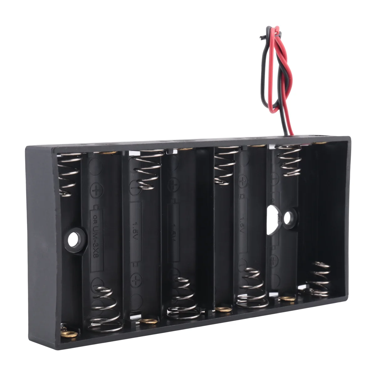 AA91 New Plastic 8 X 1.5V AA 2A CELL Battery Holder Storage Box standard 12V Case With Lead Wire