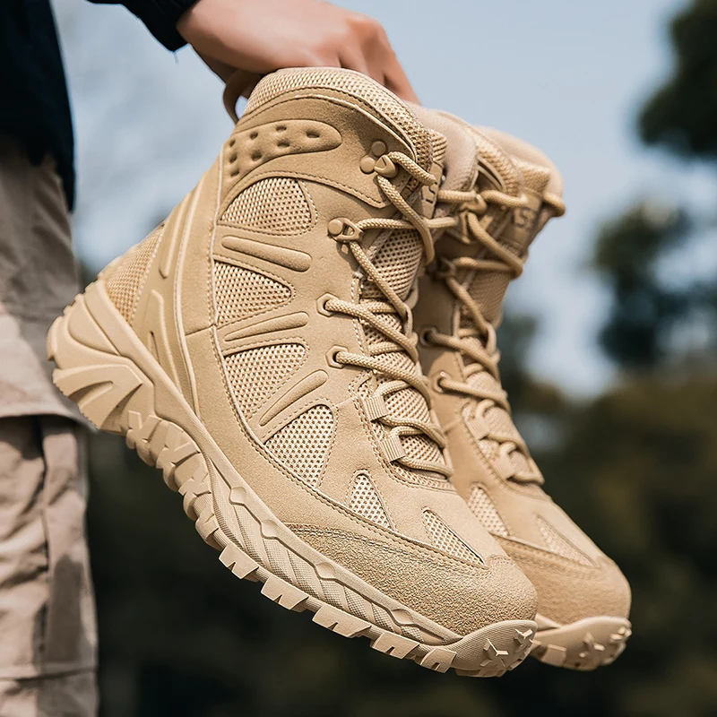 Stylish Outdoor Hiking Shoes for Men Quality Hard-wearing Trekking Sneakers Plush Warm Lined Male Footwear  New Arrivals