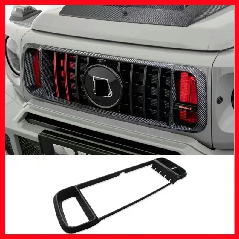 

For BENZ G63 G500 G400 G550 Auto Part G900 B Style Carbon Front Grill Frame With Light Facelift Grille Mesh Cover Body Kit 2019