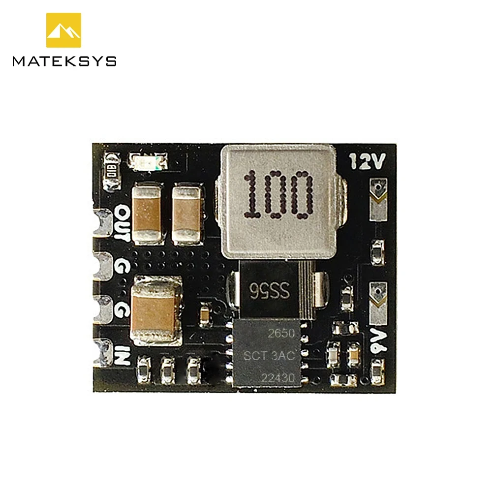 MATEKSYS MBEC12S MICRO BEC 6-60V TO 5V/9V/12V-ADJ 18X15mm for RC Model Airplane Helicopter FPV Racing Drone DIY Parts