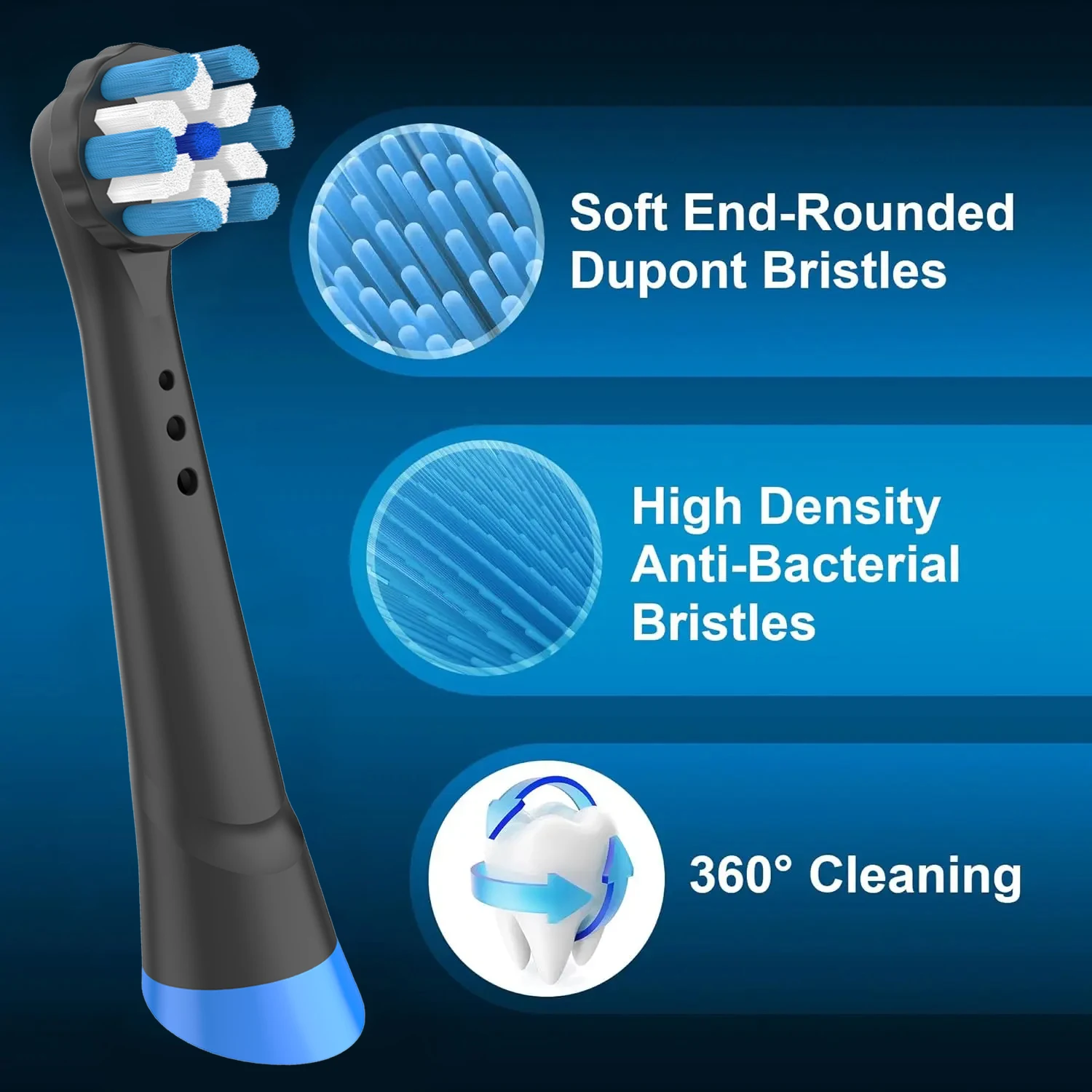 หัวแปรงสีฟันสำรอง 4 ชิ้น ใช้ได้กับแปรงสีฟันไฟฟ้า Oral-B iO ซีรีส์ 10 9 8 7 6 5 4 3