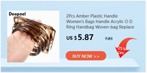 2Pcs Amber Plastic Handle Women's Bag Handles Acrylic O D Ring Handbag Woven-bag Replace Rings Purse Frame DIY Bags Accessories