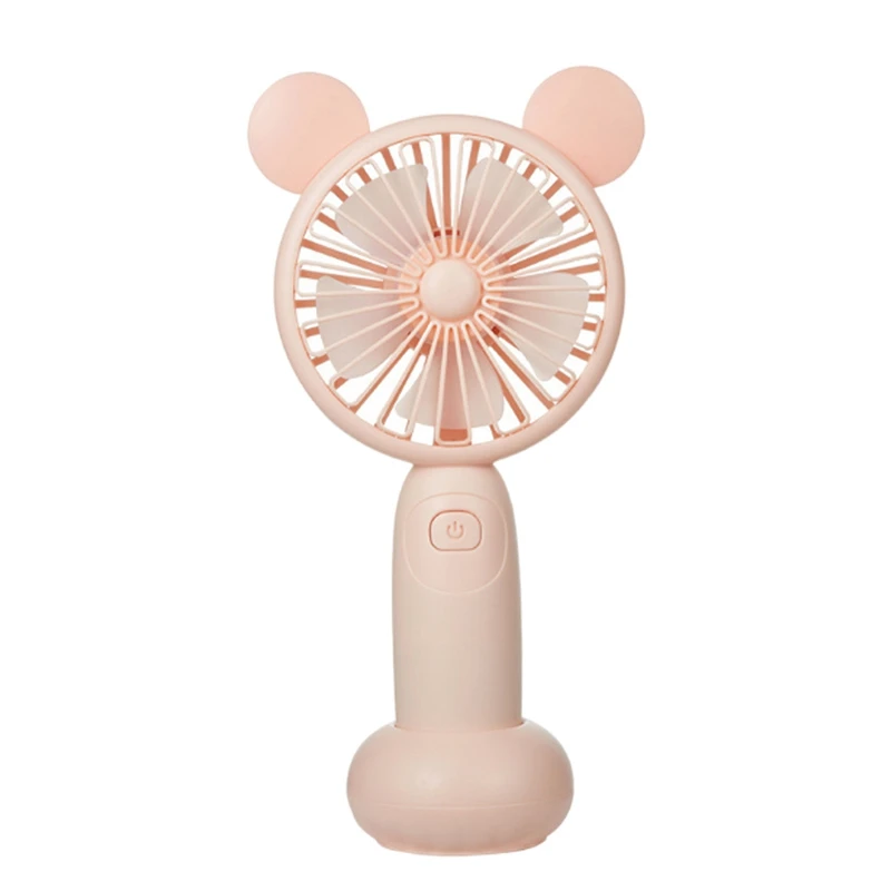 

Mini Handheld Fan Portable, Hand Held Personal Fan Rechargeable Battery Operated Powered Desktop Electric USB Fan ,Pink