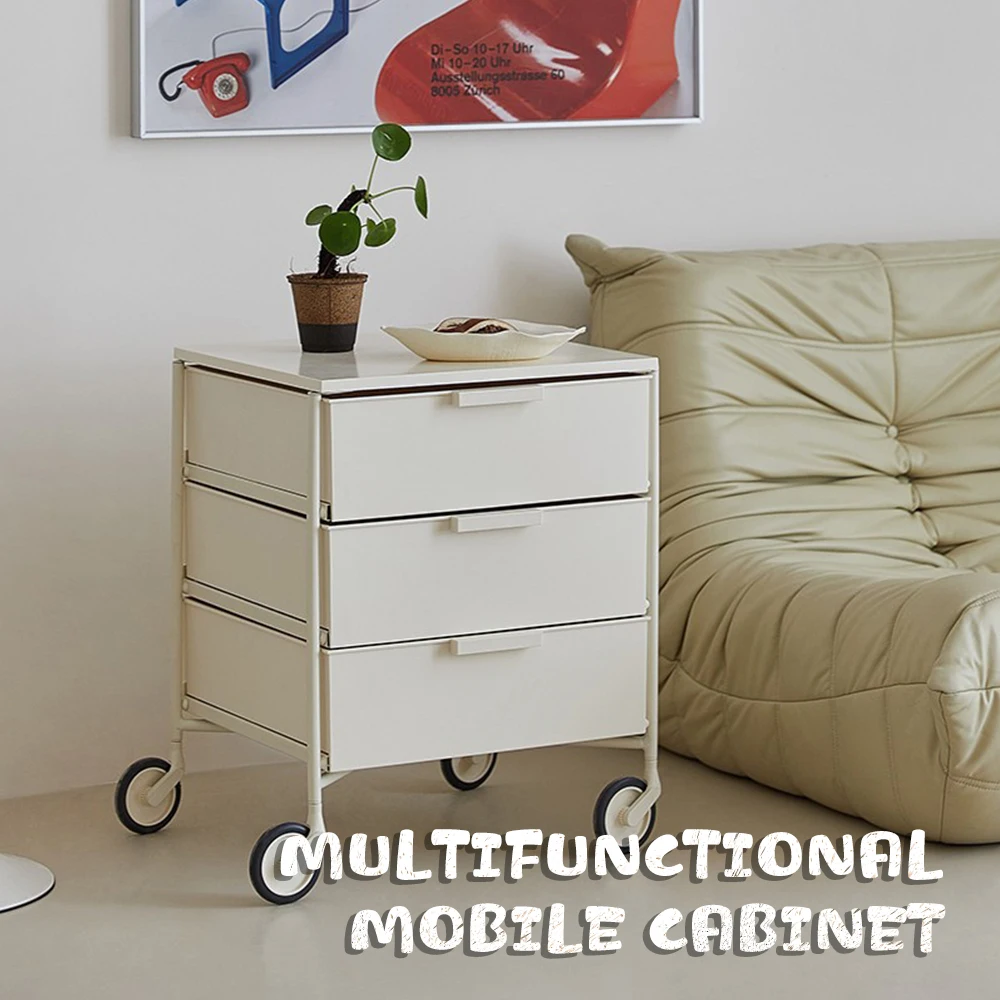 

Removable Wheeled Living Room Sofa Side Cabinet Bedside Table Creative Simple Modern Simple Storage Cabinet Storage Cabinet