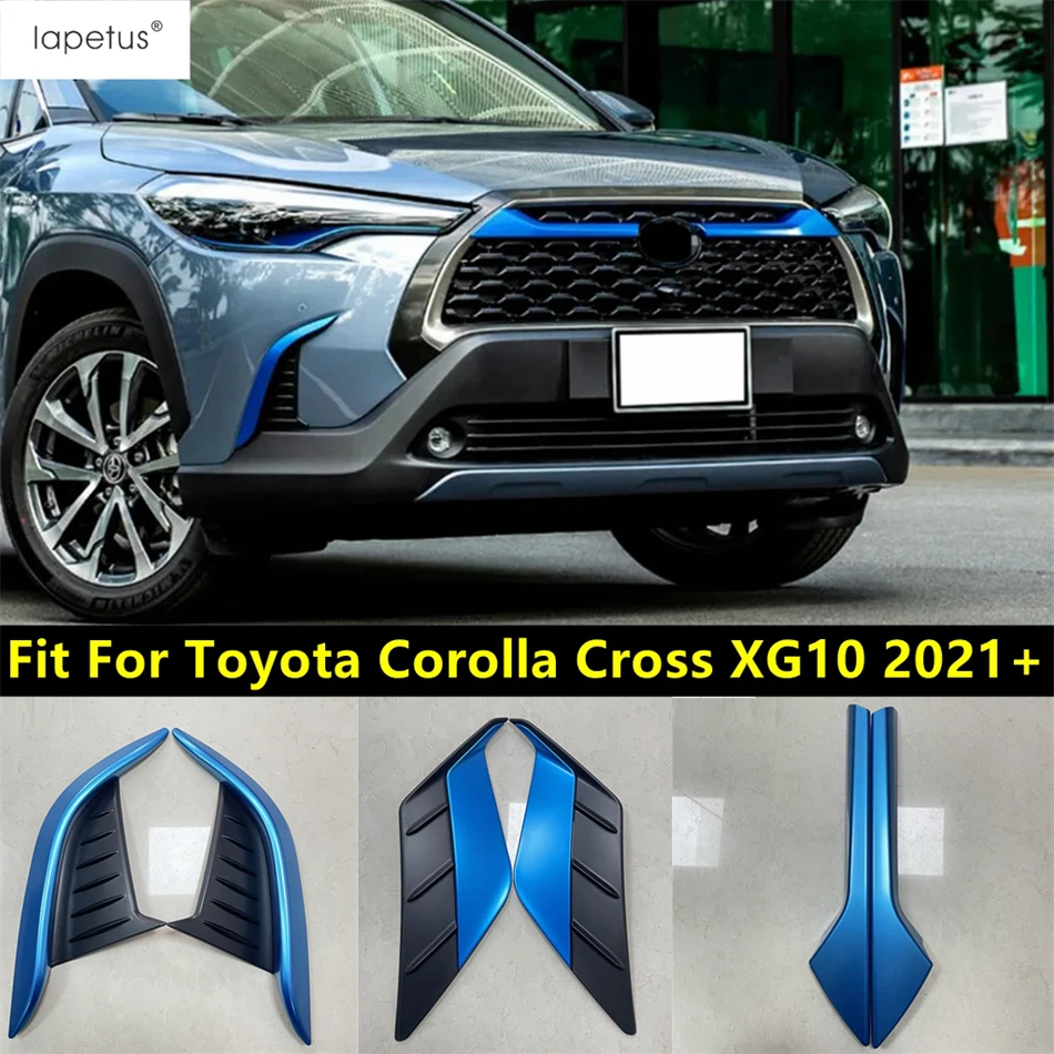 

Fog Light Lamp Eyebrow / Middle Grille Strip / Window C Pillar Cover Trim Accessoies For Toyota Corolla Cross XG10 2021 - 2024