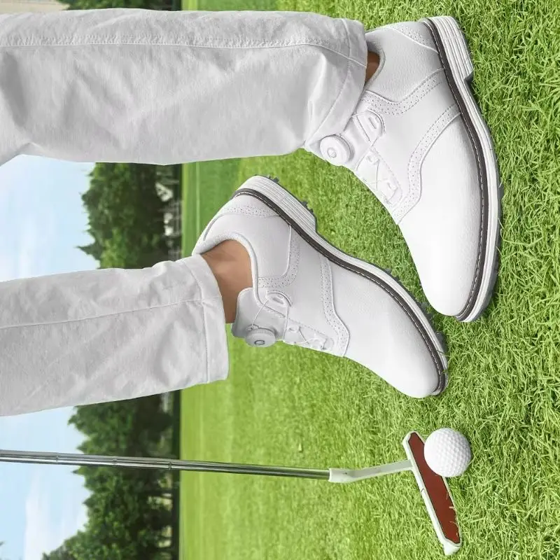 

Роскошные брендовые мужские туфли для гольфа, кожаные кроссовки для гольфа, мужские противоскользящие туфли для гольфа, мужская прогулочная обувь