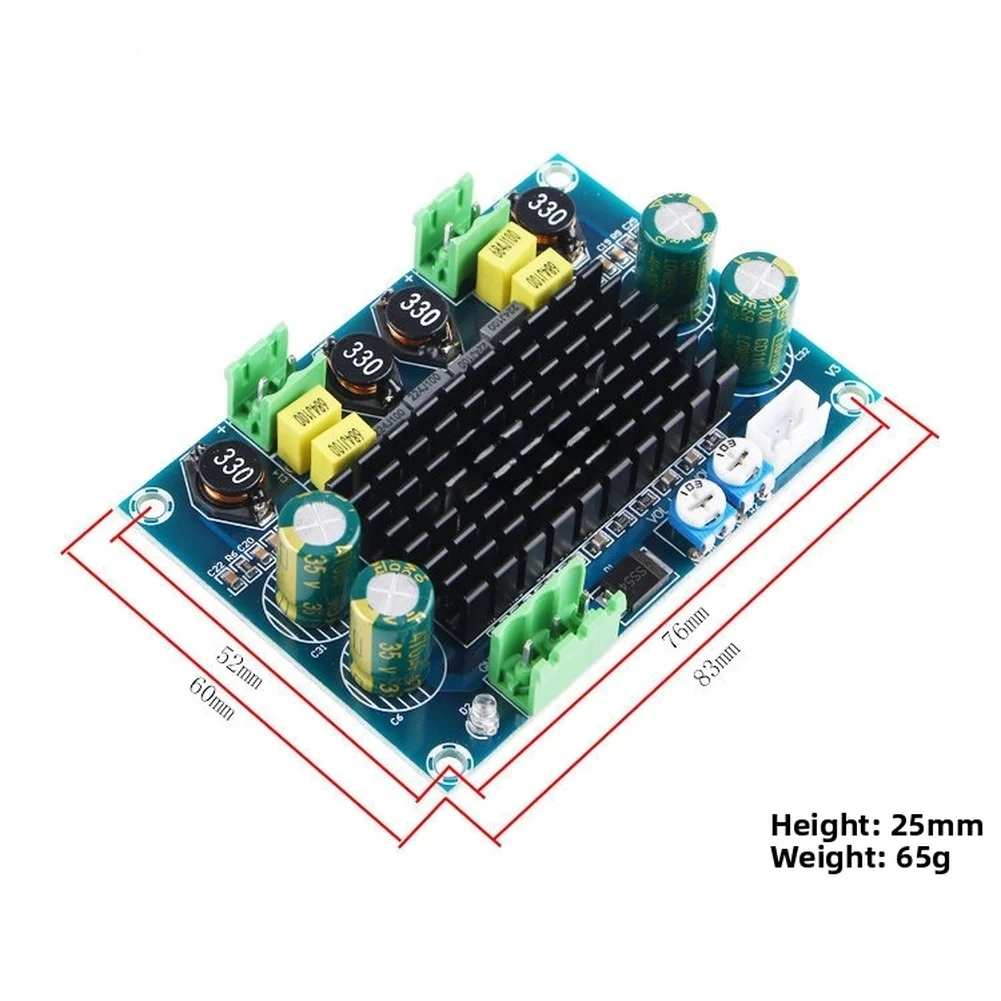 For tpa3116d2 Powered For amplifier Module 120W x2 Output Compatible with 8V 28V DC Power Supply for Audio Builds