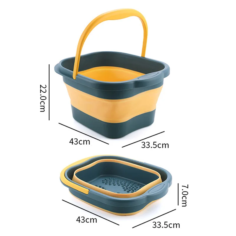 Foldable Foot Bath Bucket with Handle Household Foot Spa Massage Foot Bath Basin Portable Housework Cleaning Bucket Foot Bathtub