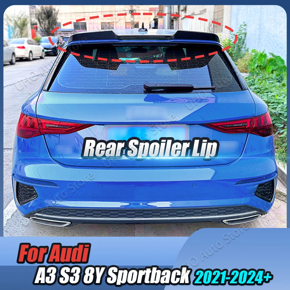 

A3 Hatchback Car Rear Roof Spoiler ABS Trim Trunk Tail Wing Spoiler Body Kit For Audi S3 8Y Sportback 2021 2022 2023 2024