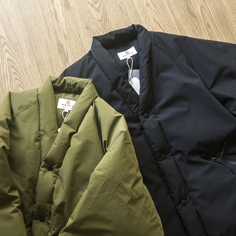 Retro Streetwear with Japanese Style Tone Cotton Jacket for Autumn Winter Outdoor Fluffy Hand Stuffed Cotton Thick Short Jacket