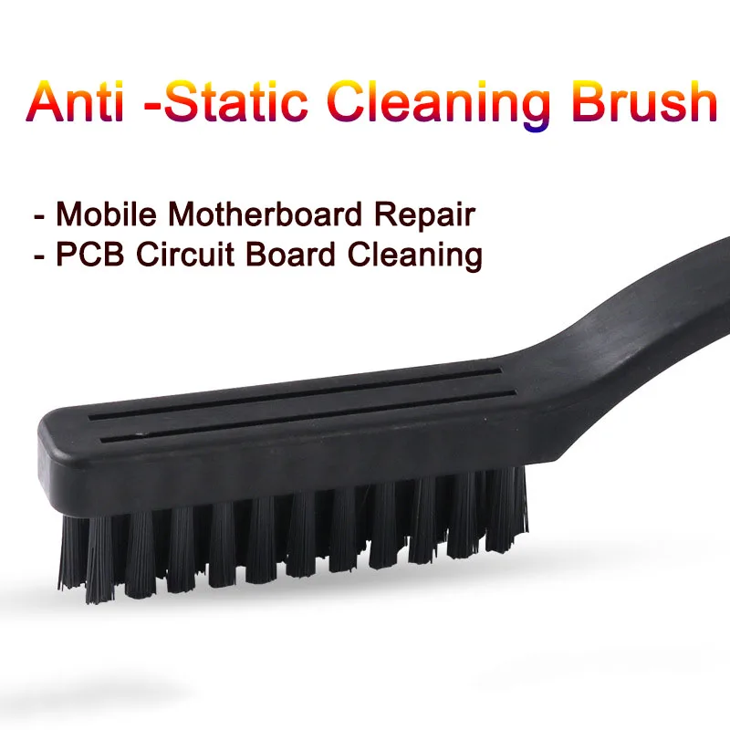 BGA Anti-Static Brush Electronic Antistatic Hairbrush PCB Rework Brushes Kit ESD Anti Static Dust Clearning For PC Hand Tools