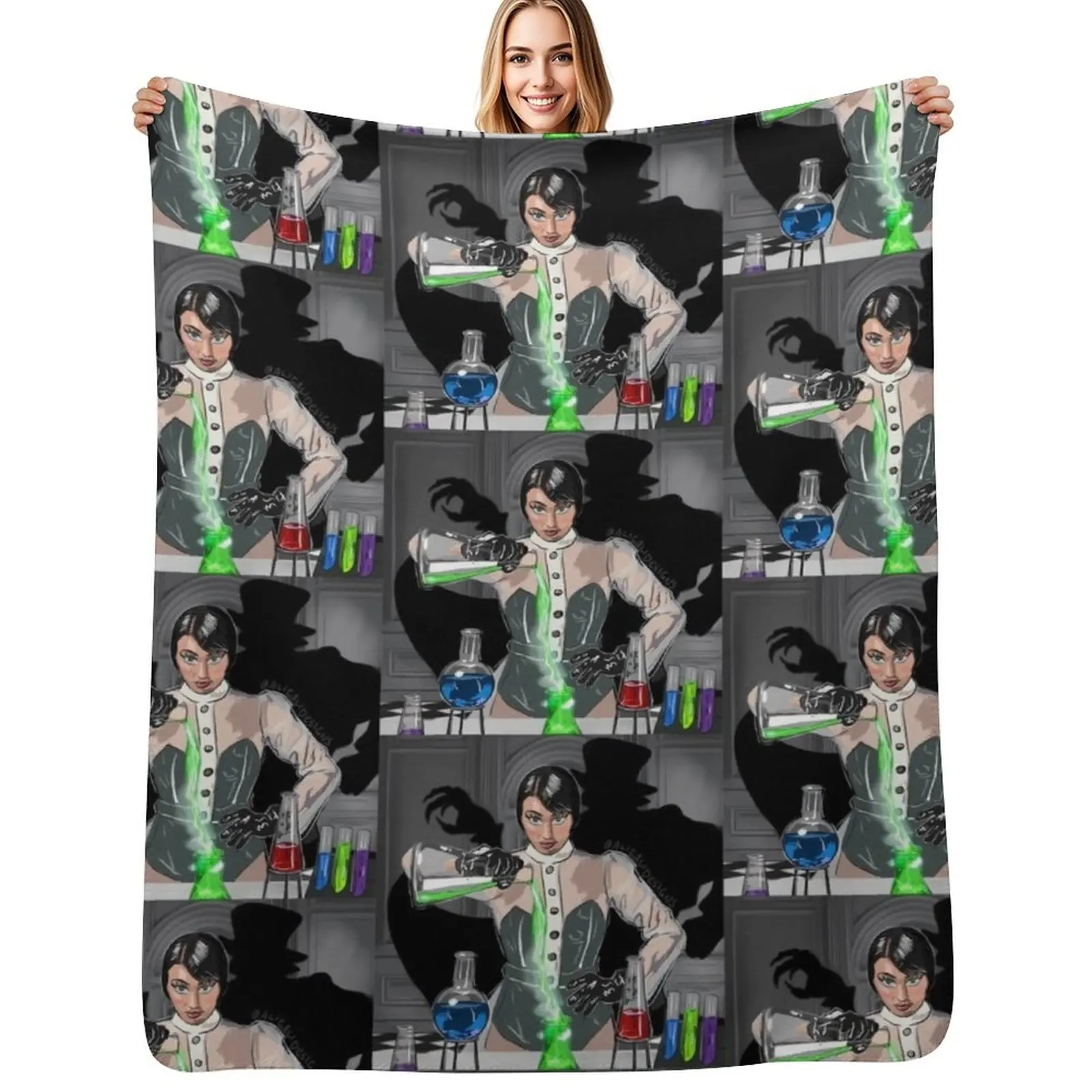 

The Alchemist Qveen Herby Throw Blanket Hairys Bed covers Beautifuls Flannel Fabric Blankets
