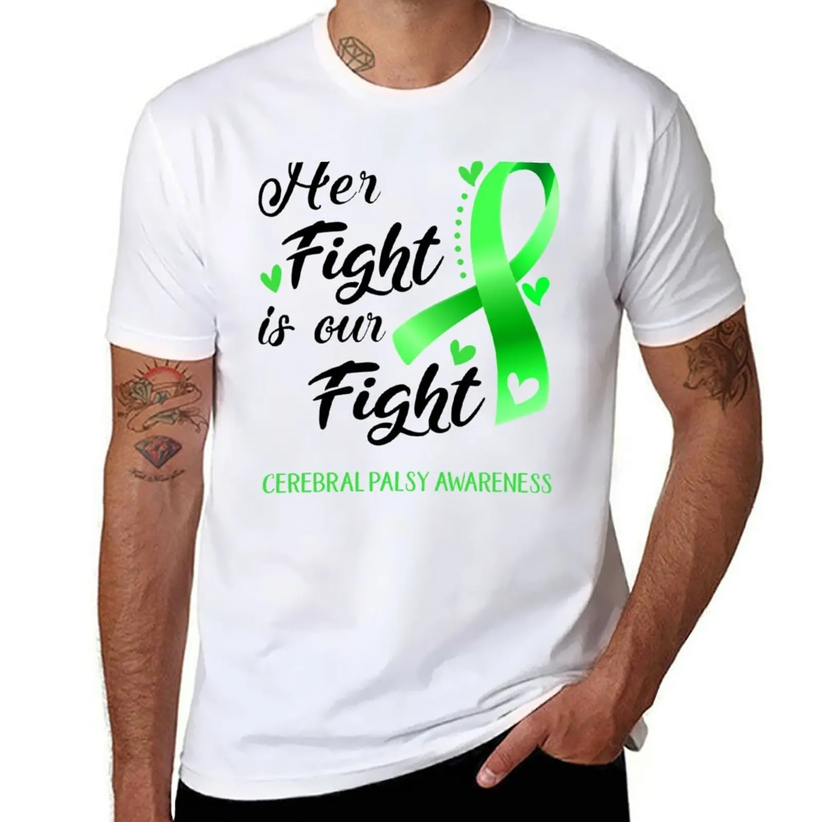 

Футболка Her Fight Is Our Fight, футболка с информацией о церебральном парашине, мужская футболка, хлопковые футболки для мужчин, футболки с рисунком