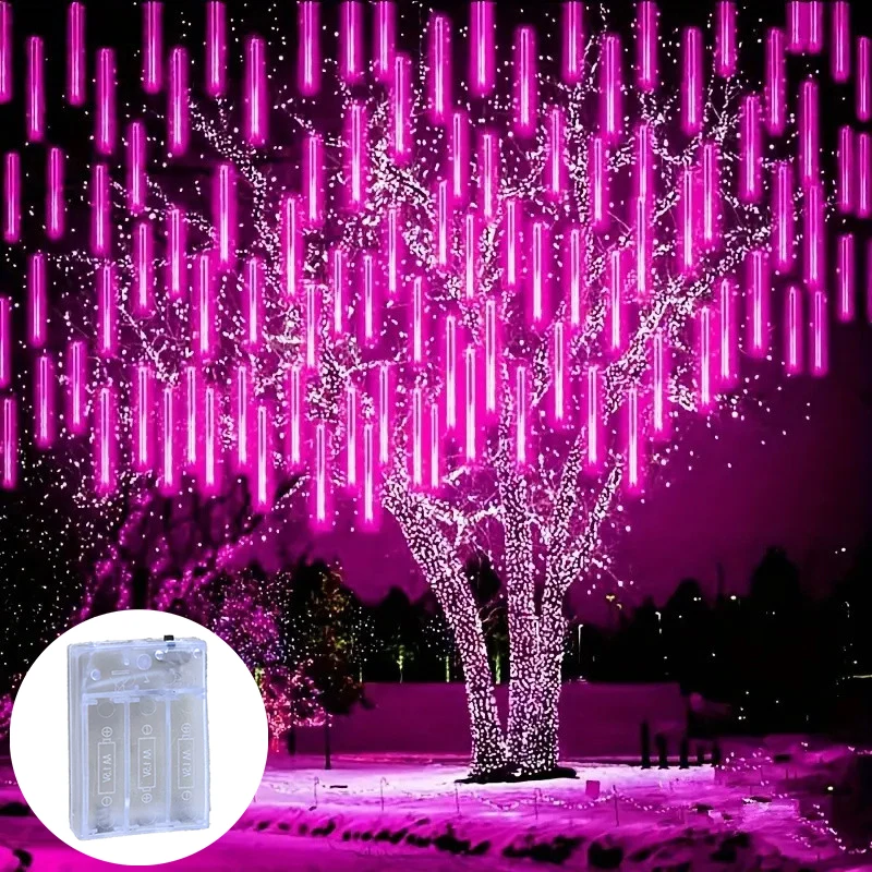 

Гирлянда-метеорит на батарейках АА, 8 трубок, 30 см, для свадьбы, сада, декора деревьев, Дня святого Валентина, улицы, Рамадана