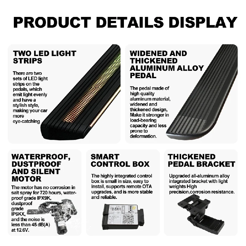 High Quality Waterproof Automatic Retractable Electric Side Step Power Running Board for Range Rover Standard
