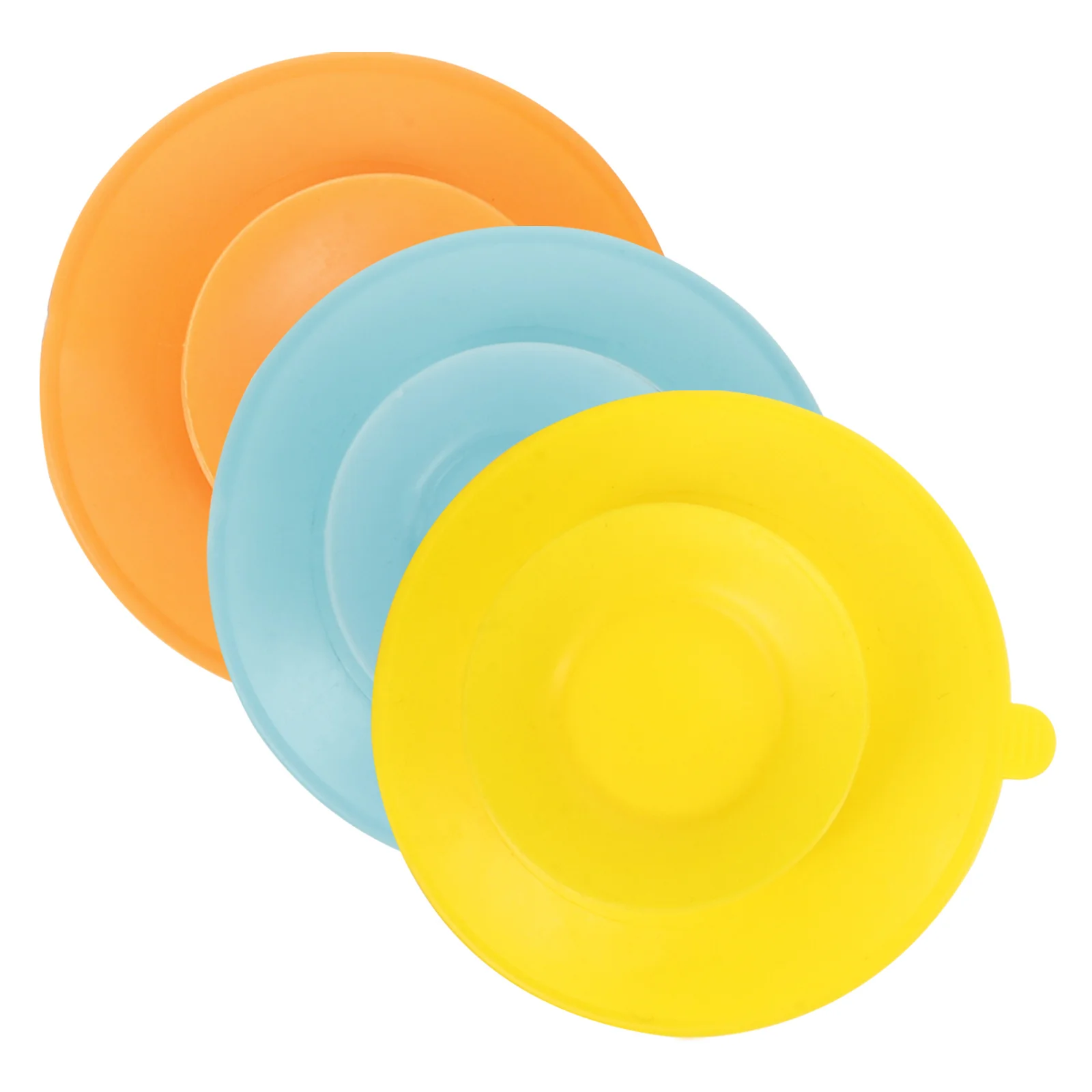 

3Pcs Suction Pads Baby Plate Suction Pad Double Sided Silicone Tableware Sucker Toddler Bowl Fixing Pad Infant Tableware Sucker