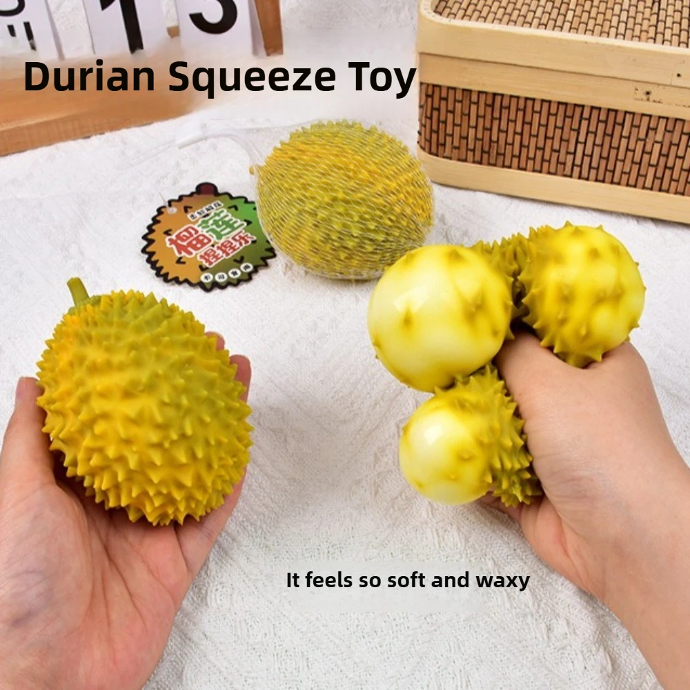 

Squishy Simulated Durian Squeeze Toy for Stress Relief, Stretch Sensory Fidget Toys for Kids Adults, Anti-Anxiety Squishies Gift