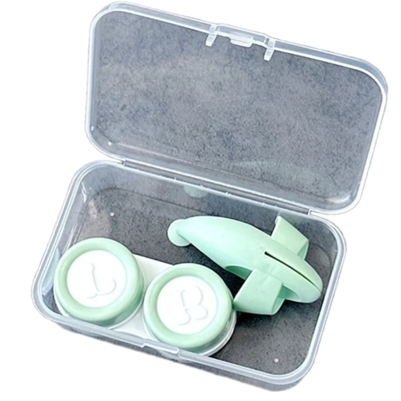 Contact Lenses Removing Tool Wearing Clip with Container Contact Lenses Tweezers Clamps Practical Contact Lenses Travel Case