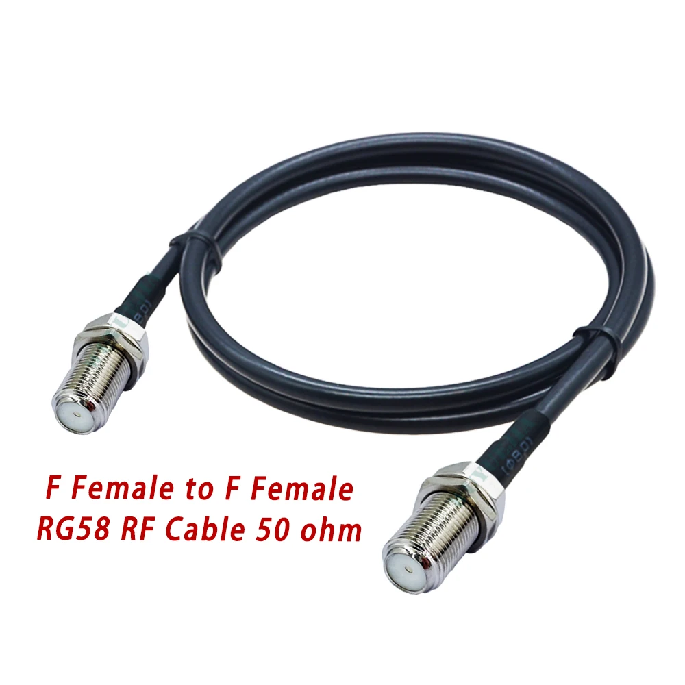 F TV Type Male to Male / Female Jack  Antenna Adapter RG58 PIgtail 50 ohm Cable RF Coaxial Extension Cord RF Pigtail Jumper