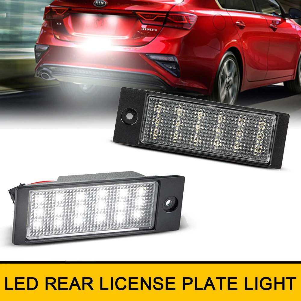 For Kia Forte MK3 Cerato MK4 K3 XCeed Hyundai IX35 Tucson LED Rear License Number Plate Lights Canbus No Error Reverse Lamp