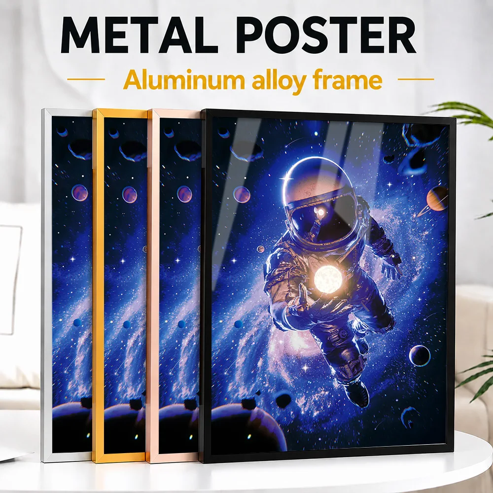 Orbit Keeper Framed Metal Poster Personalized Photo Astronomical Wonder Style Wall Art For Science Room Premium Collector Gift