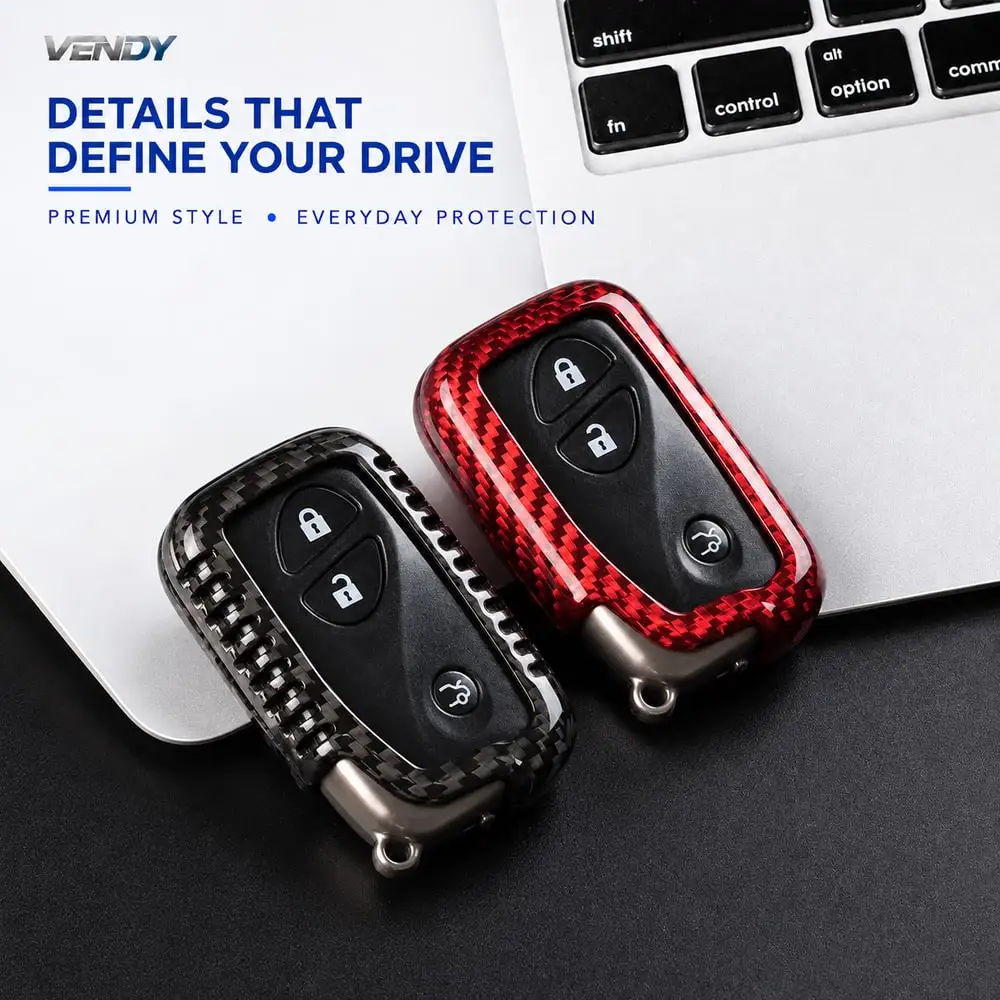 Real Carbon Fiber Car Key Case Cover Protector Shell Fob For LEXUS IS250 IS350 ES350 GS250 GS350 GS430 GS450h LS460 LX470 LX570