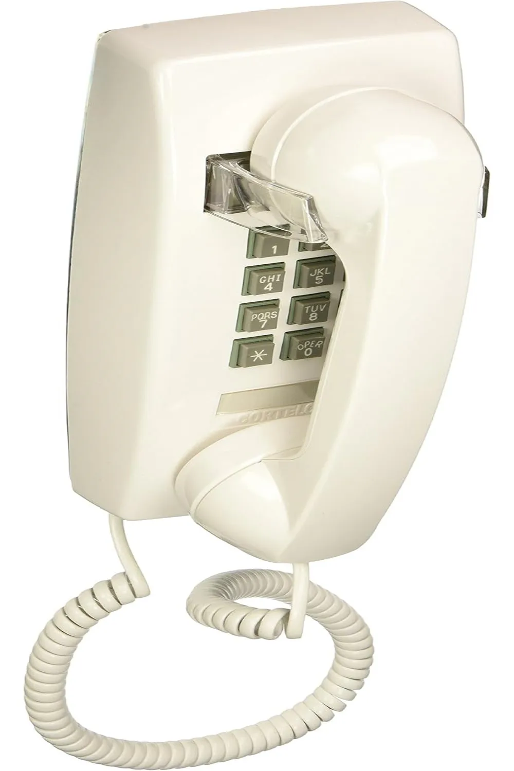 Cortelco 255415-VBA-20M Single Line White Wall Telephone